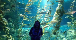 Kerrianna enjoying herself at Ripley's Aquarium in Toronto.